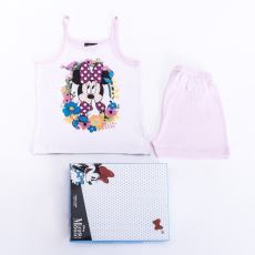  Minnie egér kislány pamut pizsama - ujjatlan pizsama - nyári együttes - világosrózsaszín - 104