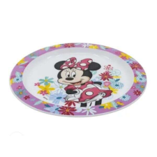 Minnie Egeres műanyag lapostányér - mikrozható tányér és evőeszköz