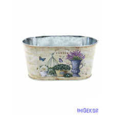  Mintás bádog ovál kaspó - 355 dekorációs kellék