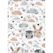  Mintás textil pelenka 1db-os - bagoly és nyuszi mosható pelenka