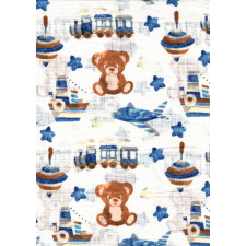Mintás textil pelenka 1db-os - maci , jármű mintával mosható pelenka