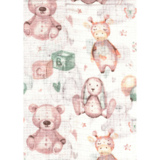  Mintás textil pelenka 1db-os - Nyuszi, zsiráf, maci mosható pelenka