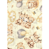  Mintás textil pelenka 1db-os - Őzike,Nyuszi,Maci bézs