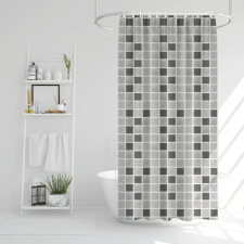  Mintás zuhanyfüggöny (180 × 180 cm) - négyzetes fürdőszoba kiegészítő