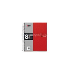 MIQUELRIUS A5 8x25lapos kockás piros spirálfüzet (A15246427) füzet
