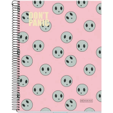 MIQUELRIUS Dont Panic A4 4x35 lap kockás spirálfüzet füzet