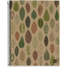 MIQUELRIUS Ecoleaves 4x30 lapos A5 kockás spirálfüzet füzet
