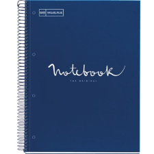 MIQUELRIUS Emotions Spirálfüzet A4 PP 5x24 lapos kockás navy füzet