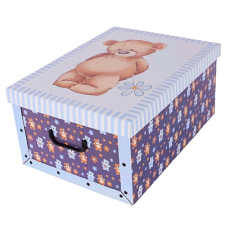 Miss Space Tárolódoboz MAXI 51x37x24 cm Maci kék (7019) (7019) bútor