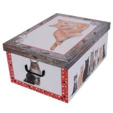 Miss Space Tárolódoboz Miss Space MAXI 51x37x24 cm Cica piros bútor