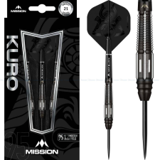 Mission Dart szett Mission steel Kuro 21g, black, M4, rear taper, 95% wolfram darts nyíl