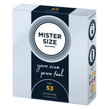 Mister Size 53. - 3 db egyedi méretű, extra vékony óvszer (53 mm) óvszer