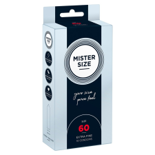 Mister Size 60. - 10 db egyedi méretű, extra vékony óvszer (60 mm) óvszer