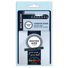 Mister Size Tesztcsomag Péniszmérővel - M 3db óvszer