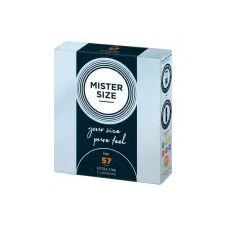 Mister Size vékony óvszer - 57 mm  Kiszerelés: 3 db (04137200000) óvszer