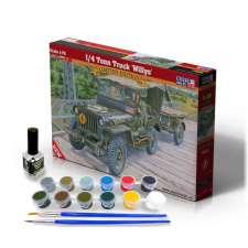  Mistercraft 1/4 Tonn Truck Willys SUPER SET 1:72 (SD-299) makett