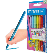 Mitama se třpytkami, 3 mm, trojhranné - sada 8 barev (62509) filctoll, marker