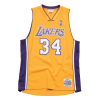  Mitchell &amp; ness los angeles lakers shaquille o'neal mens swingman jersey kosárlabda mez férfi sárga m