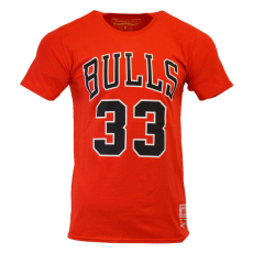  Mitchell & ness nba chicago bulls last dance number 33 tee póló férfi piros l