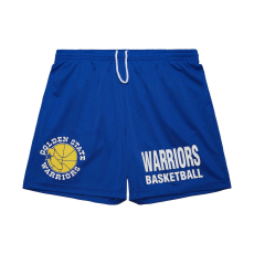  Mitchell & ness nba gameday mesh 7in shorts vintage logo golden state warriors rövidnadrág férfi kék l
