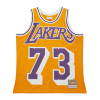  Mitchell & Ness NBA Maxxed Out Jersey Los Angeles Lakers 1998 Dennis Rodman kosárlabda mez Sárga M