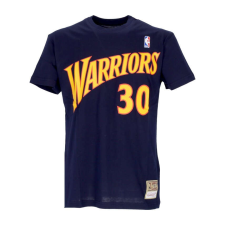  Mitchell &amp; ness nba name &amp; number golden state warriors stephen curry tee póló férfi kék xl férfi póló