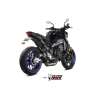 MIVV X-M1 Teljes kipufogórendszer - Fekete acél/rozsdamentes acél Yamaha MT-09/SP/FZ-09 MIVV Kipufogó és alkatrészei Kipufogó Teljes kipufogó rendszer