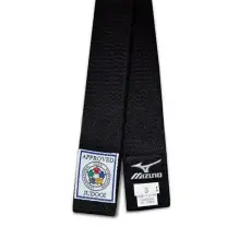 Mizuno Judo öv, Mizuno, pamut, fekete, IJF, 335 (7,0) méret