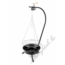 MK Home Fekete tűzteres állvány + grillrács 50 cm sütés és főzés