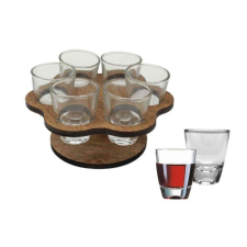 MK Home Kerek pohártartó, 6 darab pohárral konyhai eszköz