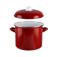 MK Home Piros zománcos fazék, fedővel 6.9 l (22 cm) edény