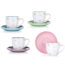 MK Home Pöttyös csésze+csészealj 4 darab (250ml) konyhai eszköz