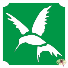Mk Kreatív Stúdió 5x5 cm-es Csillám tetoválás sablon - Kolibri 28 csillámtetoválás