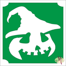 Mk Kreatív Stúdió 5x5 cm-es Csillámtetoválás sablon -Halloween tök 178 csillámtetoválás