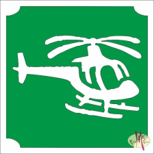 Mk Kreatív Stúdió 5x5 cm-es Csillámtetoválás sablon - Helikopter 110 csillámtetoválás