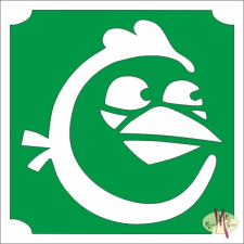 Mk Kreatív Stúdió 5x5 cm-es Csillámtetoválás sablon sablon - Angry birds 265 csillámtetoválás