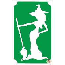 Mk Kreatív Stúdió 8x5 cm-es Csillámtetoválás sablon - Boszorkány102 csillámtetoválás