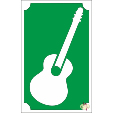 Mk Kreatív Stúdió 8x5 cm-es Csillámtetoválás sablon - Gitár 31 csillámtetoválás