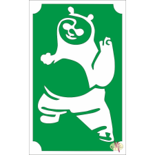 Mk Kreatív Stúdió 8x5 cm-es Csillámtetoválás sablon Kung-fu Panda 44 csillámtetoválás