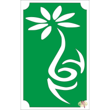 Mk Kreatív Stúdió 8x5 cm-es Csillámtetoválás sablon - Virág 3 csillámtetoválás