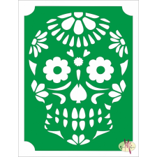 Mk Kreatív Stúdió Mk Body Deco Henna sablon - Mexikói koponya 32 kreatív és készségfejlesztő
