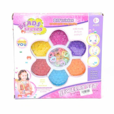 MK Toys Ékszerkészítő gyöngy szett átlátszó és szív alakú gyöngyökkel kreatív és készségfejlesztő