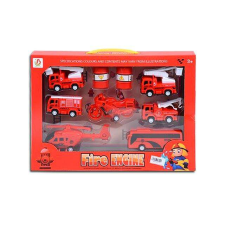MK Toys Tűzoltósági járműszett 7db-os autópálya és játékautó