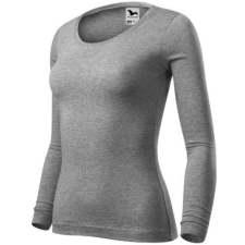 mlf_1691217 Fit-T LS póló női sötétszürke melírozott 2XL női felső