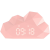 Mob Mini Cloudy Clock pink