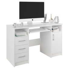 Mobene Modern Számítógépasztal N11, 50x120x73cm, fehér íróasztal