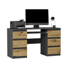 Mobene Modern számítógépasztal N32 - antracit - artisan tölgy íróasztal