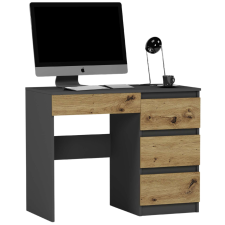 Mobene Modern számítógépasztal N34 - antracit - artisan tölgy íróasztal