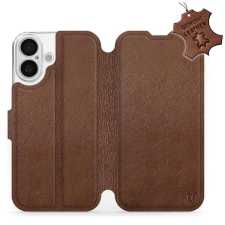 Mobiwear Apple iPhone 16 barna bőr flip tok - L_BRS tok és táska