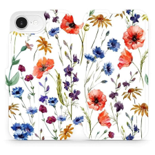 Mobiwear Apple iPhone 16e flip tok - mezei virágok tok és táska
